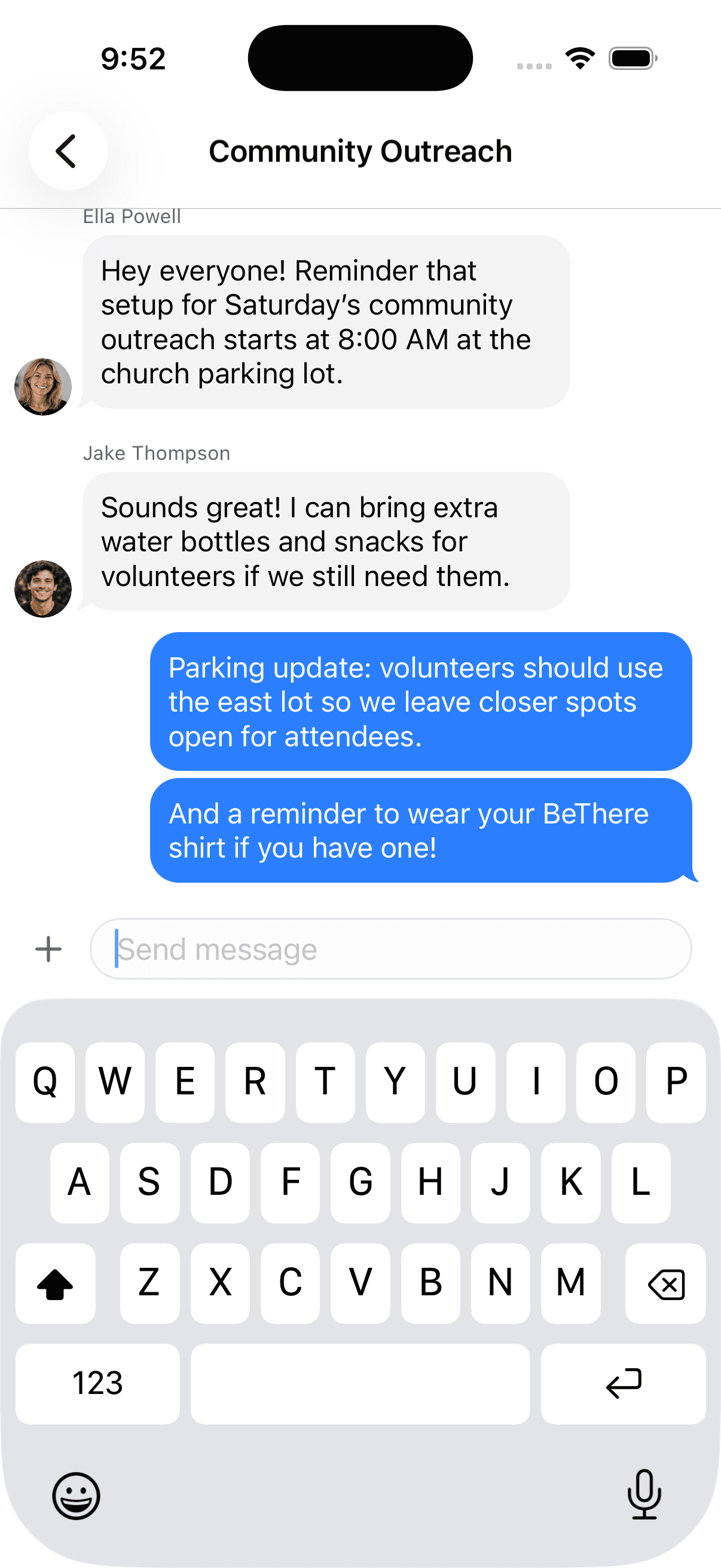 In-app messaging for every event